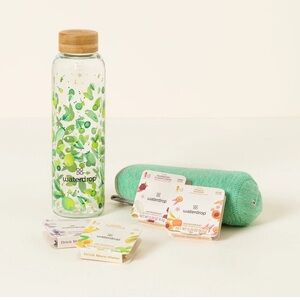 Waterdrop Hydration Starter Set 20 oz Glass Bottle 12 Flavor Cubes Therm